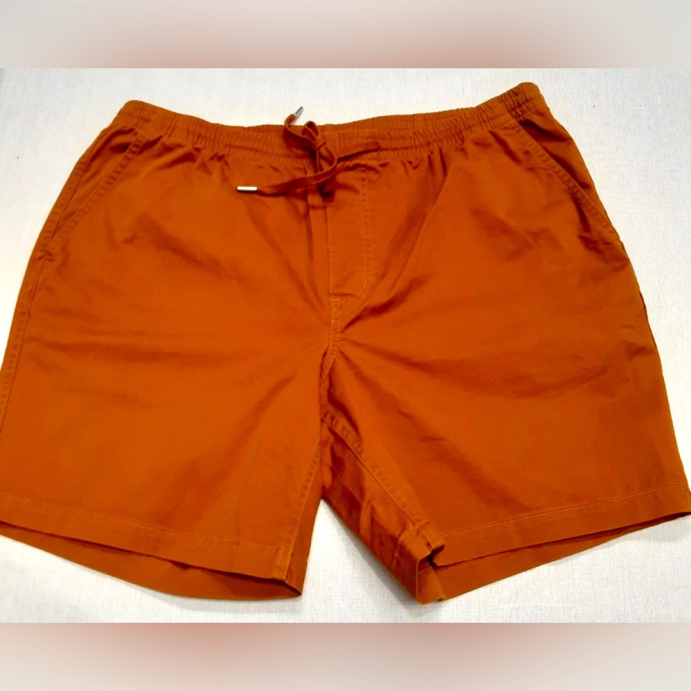 Lands End Shorts Men's Pull on Dark Orange Size L EUC